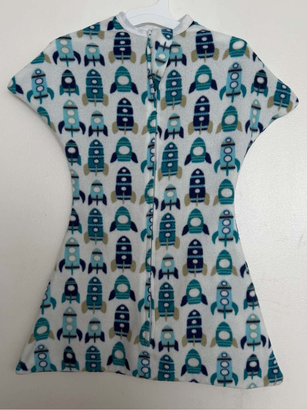 Sleeping Baby Zipadee Zip Fleece Swaddle Rockets Size XS 3-6M